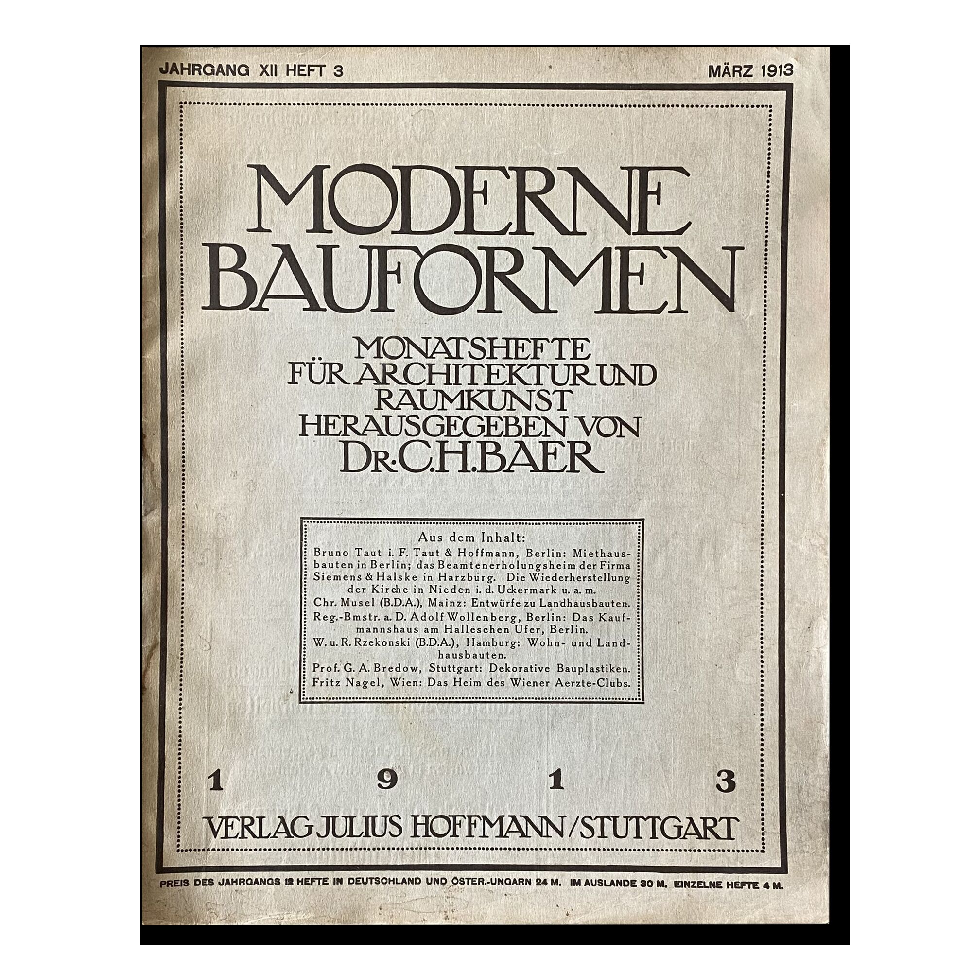 Журнал Moderne Bauformen (Современные формы зданий), выпуск №7