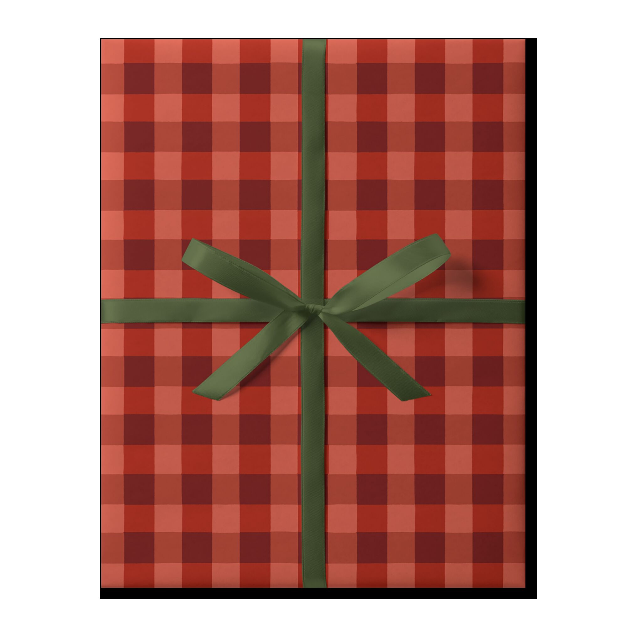 Упаковочная бумага "Красная клетка"