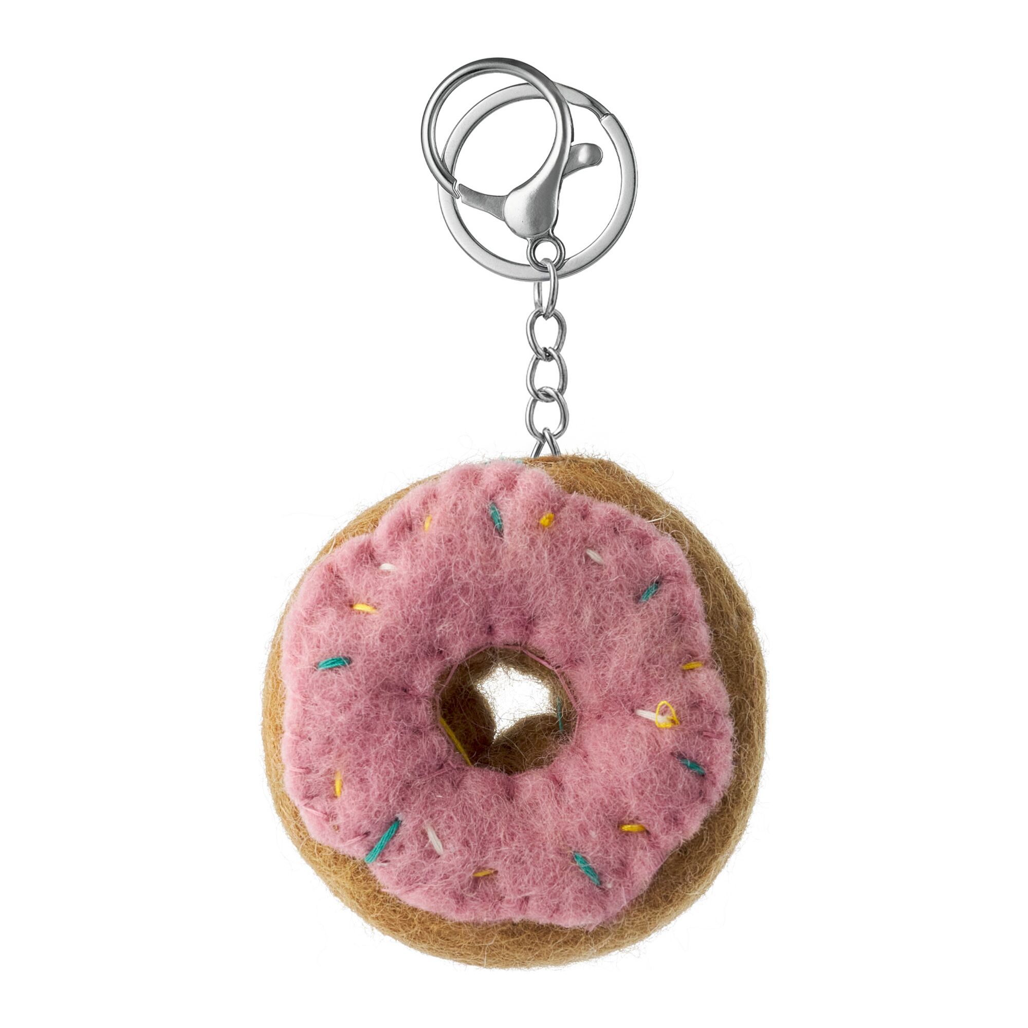 Брелок Пончик розовый