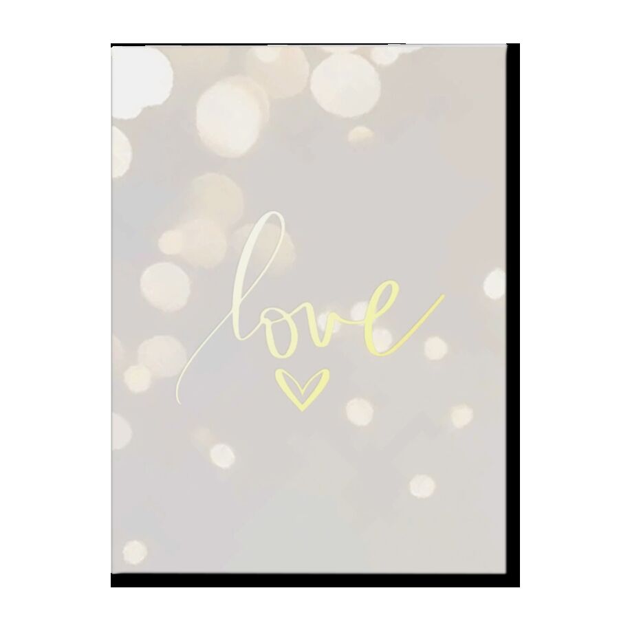 Открытка карточка 10х15 см с фольгой "Love"