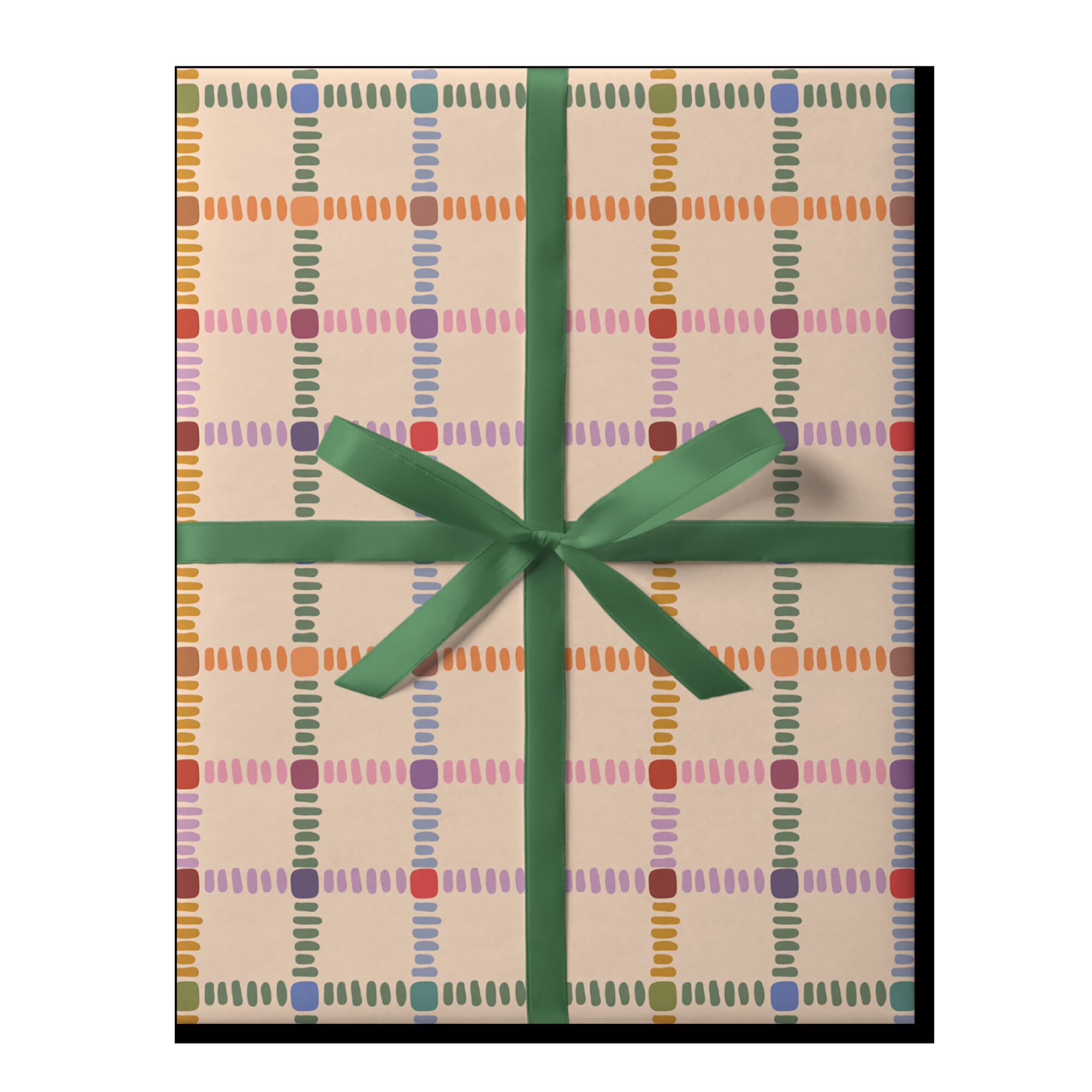 Упаковочная бумага "Разноцветная клетка"