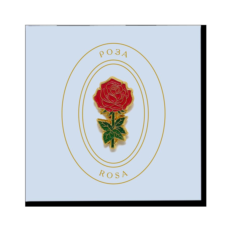 Значок Роза красная
